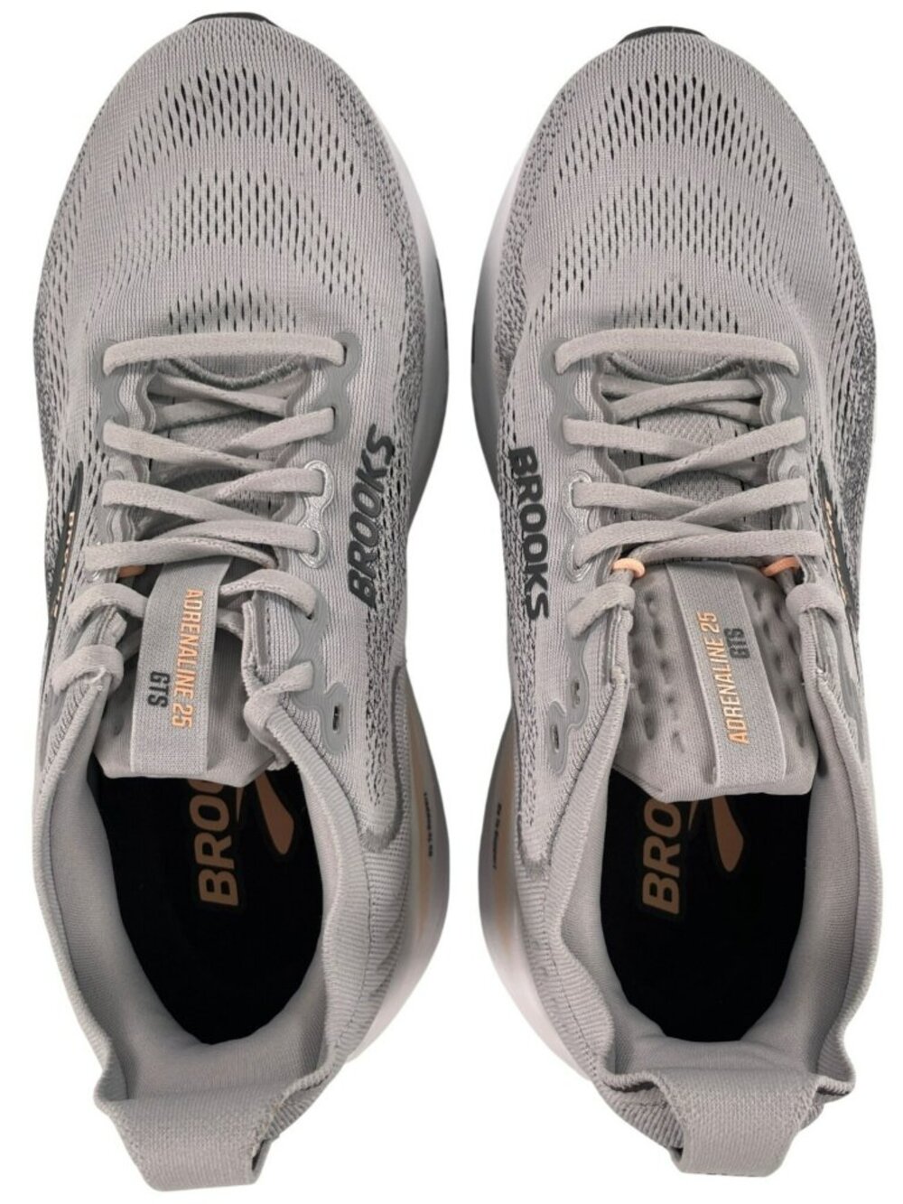 Brooks Adrenaline GTS 25 Running Shoes Grey/Blackened Pearl/Coral Wmn's Sz 8.5W - Picture 7 of 11